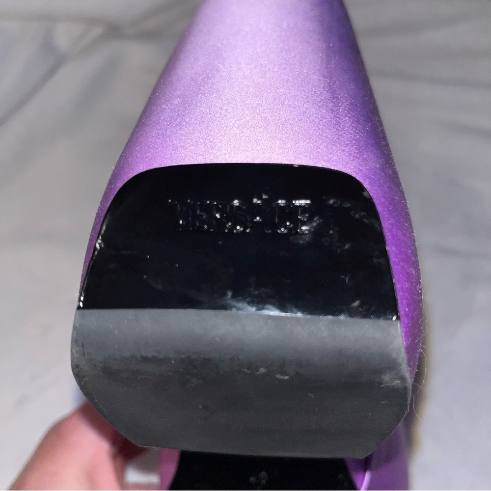Versace Purple Satin Platform Sandals Safety Pin 10 Cocktail Y2K New 🟡 - Picture 16 of 16